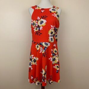 Iz Byer | NWT Size XXL Floral Orange Dress